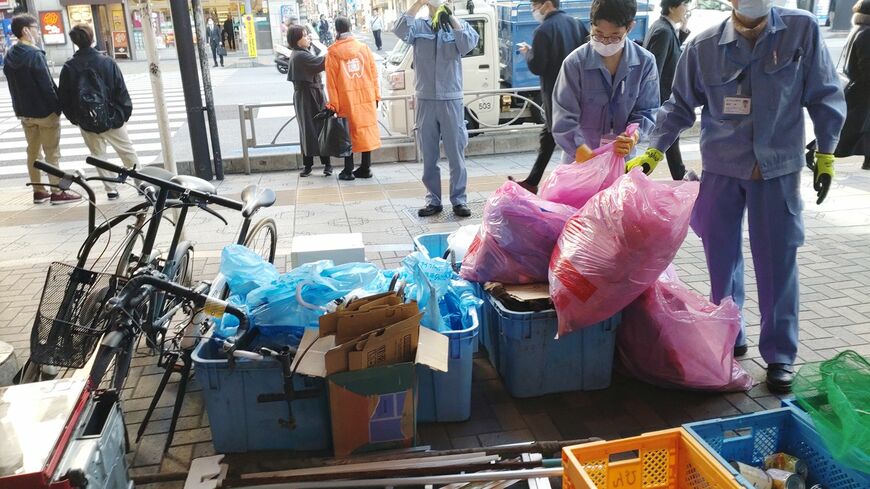 収集されたごみ