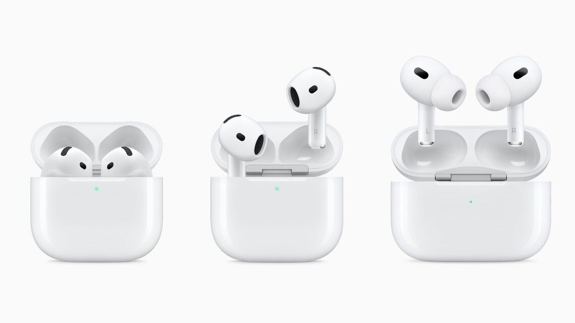 2種類のAirPods 4と、AirPods Pro 2