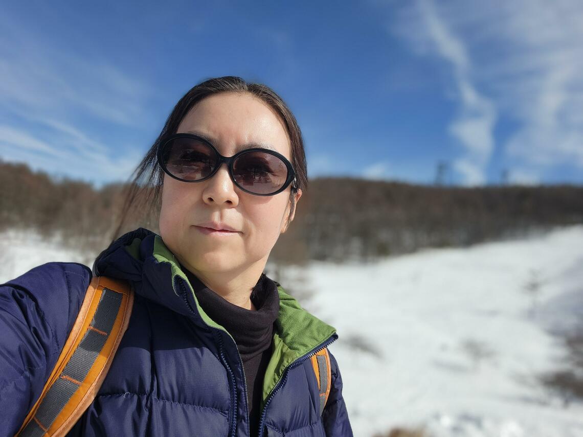 雪山登山にチャレンジするくらたま（写真：筆者提供）