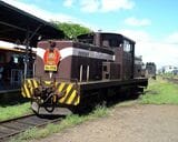 ストーブ列車で知られる津軽鉄道のディーゼル機関車、DD350形（撮影：南正時）