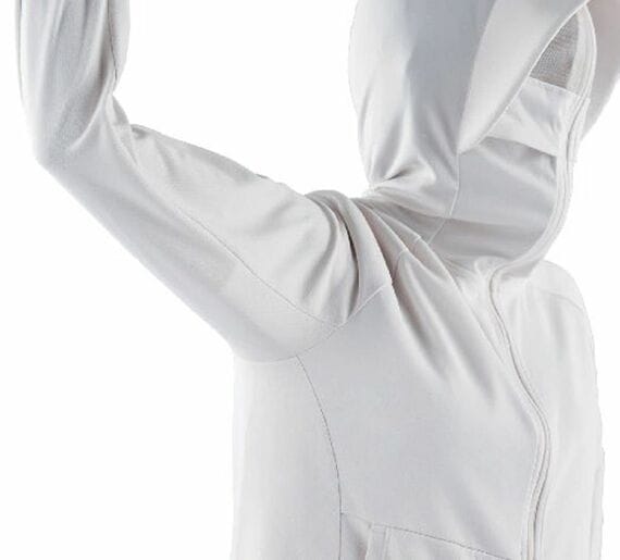 腕を上げたところ