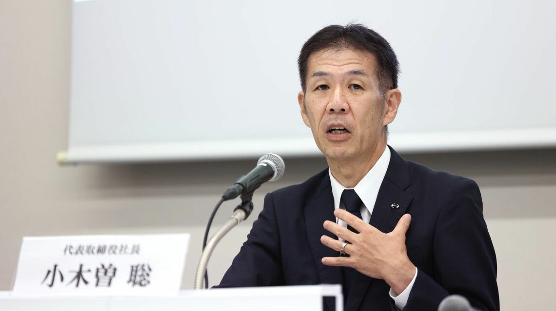 日野の小木曽聡社長は「メーカーの責任は重い」と語った（撮影：尾形文繁）