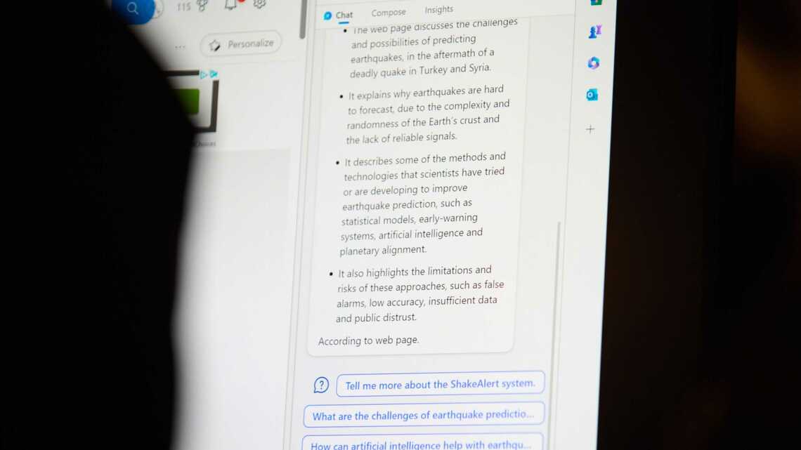 マイクロソフトのチャットボット「Bing」（写真：Chona Kasinger／Bloomberg）