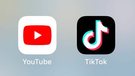 YouTube TikTok アプリ画像