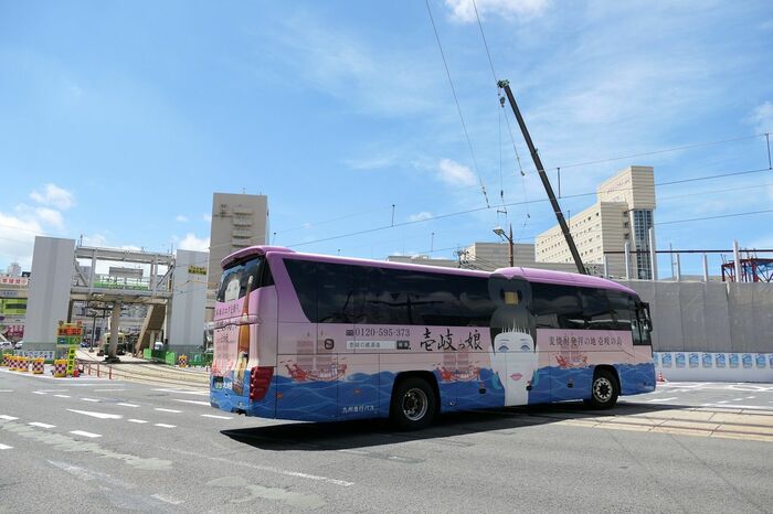 長崎駅前は再整備工事のまっただ中