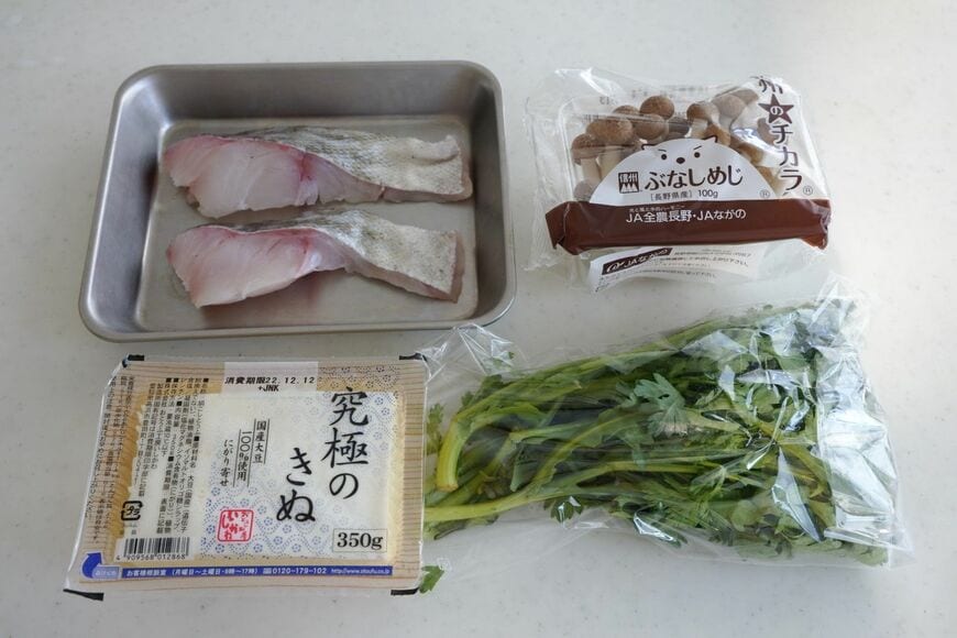 湯豆腐の材料