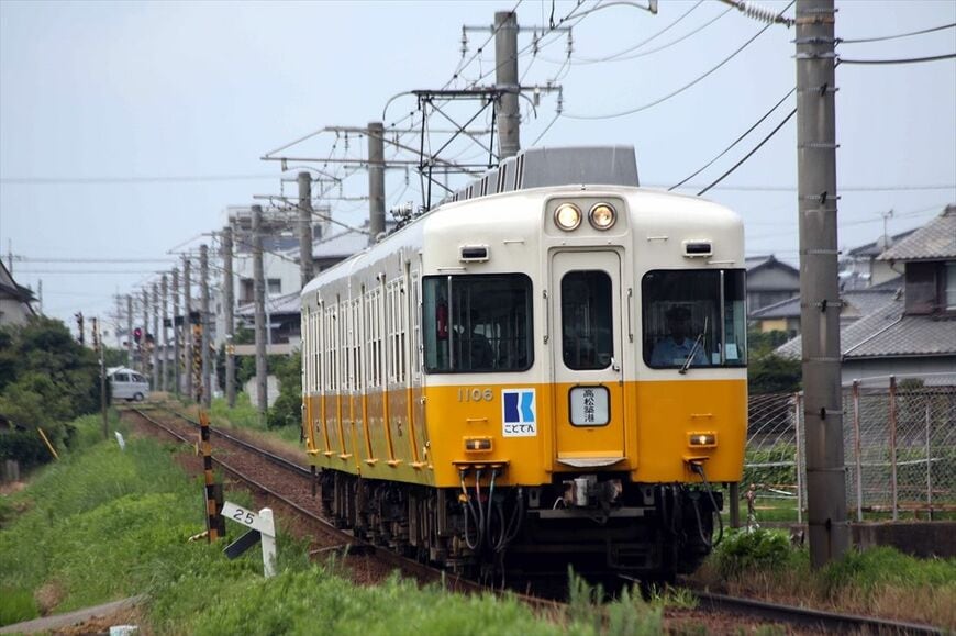 高松琴平電気鉄道（ことでん）で活躍する元京王5000系（撮影：南正時）