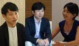 タップル、「ペアーズ」を運営するエウレカ、「with」と「Omiai」を統括するエニトグループの各代表