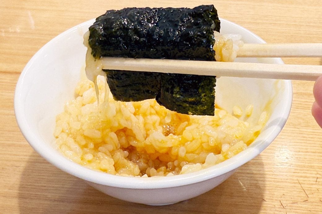 海苔と卵かけごはん