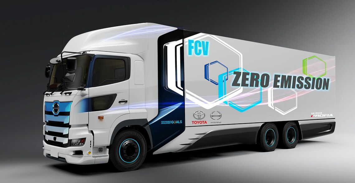 トヨタと日野はすでに燃料電池大型トラックを共同開発し、2022年春頃より走行実証を行うと発表している（写真：トヨタ自動車）