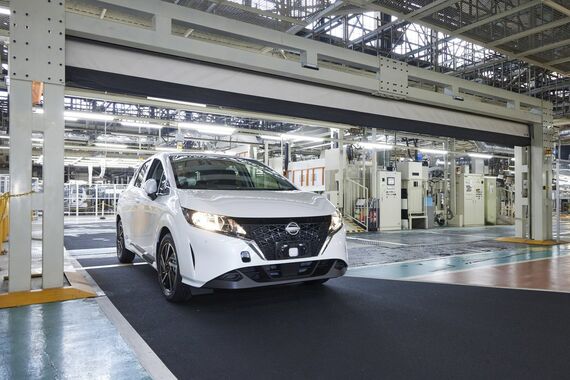 追浜工場では、日産の主力車種である「ノート」「ノートオーラ」が生産される