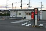 BRTと乗合バスの志津川駅（筆者撮影）