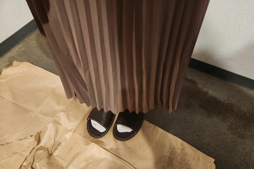 宿サンダル履いたまま帰るところだったHちゃん（写真：筆者撮影）