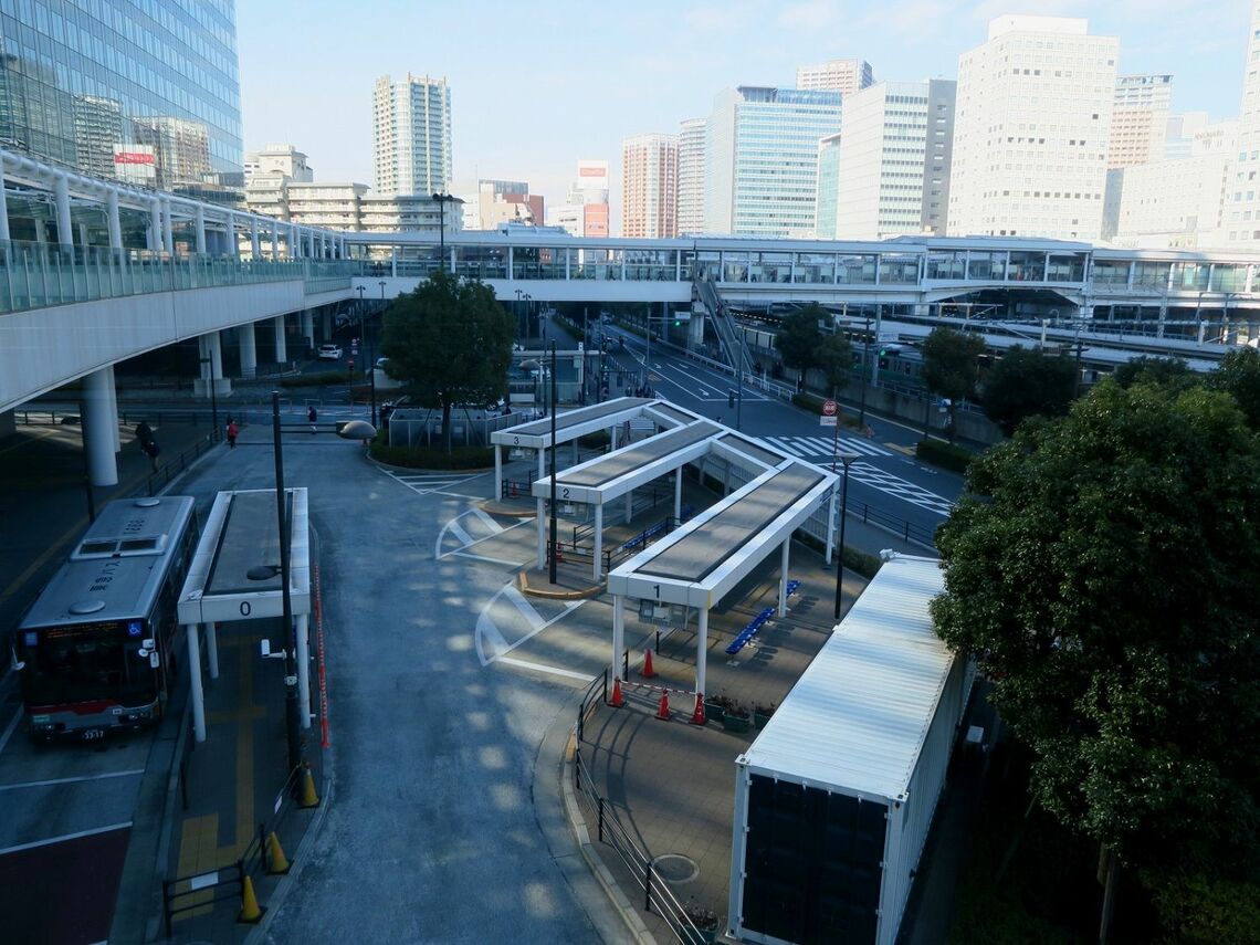 再開発された大崎駅の西口（筆者撮影）