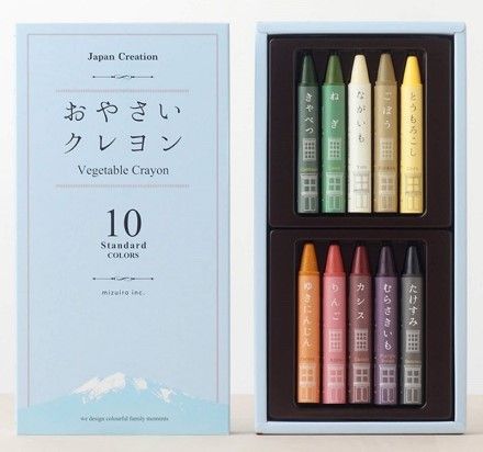 これまでに15万セット売れたおやさいクレヨン（筆者撮影）