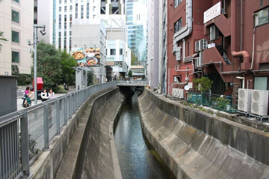 渋谷川と遊歩道