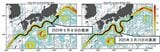 黒潮大蛇行解消（2025年5月）と黒潮大蛇行（同3月） （出所：気象庁）