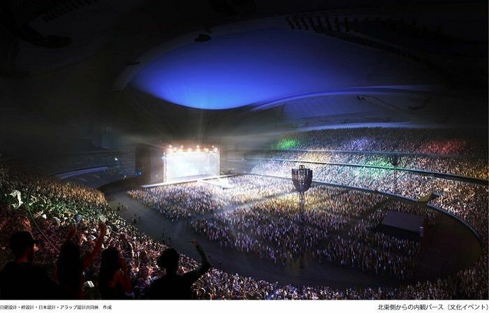 北東側からの内観パース（文化イベント）