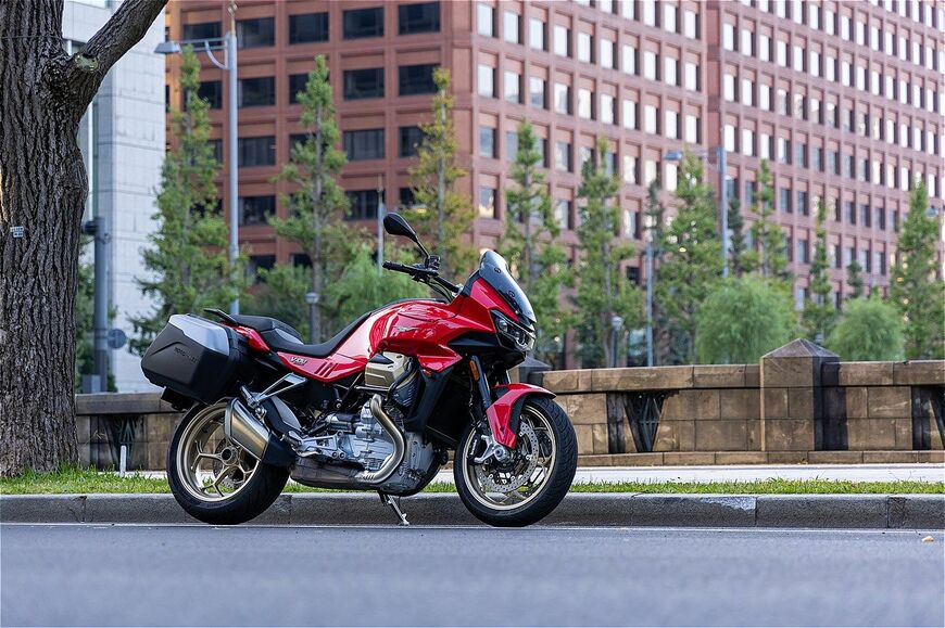 モト・グッツィ「V100マンデッロ」のディテール（写真：三木宏章）