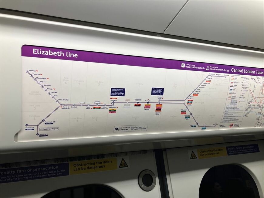 5月の開業後、3分割されていた際の路線図（筆者撮影）