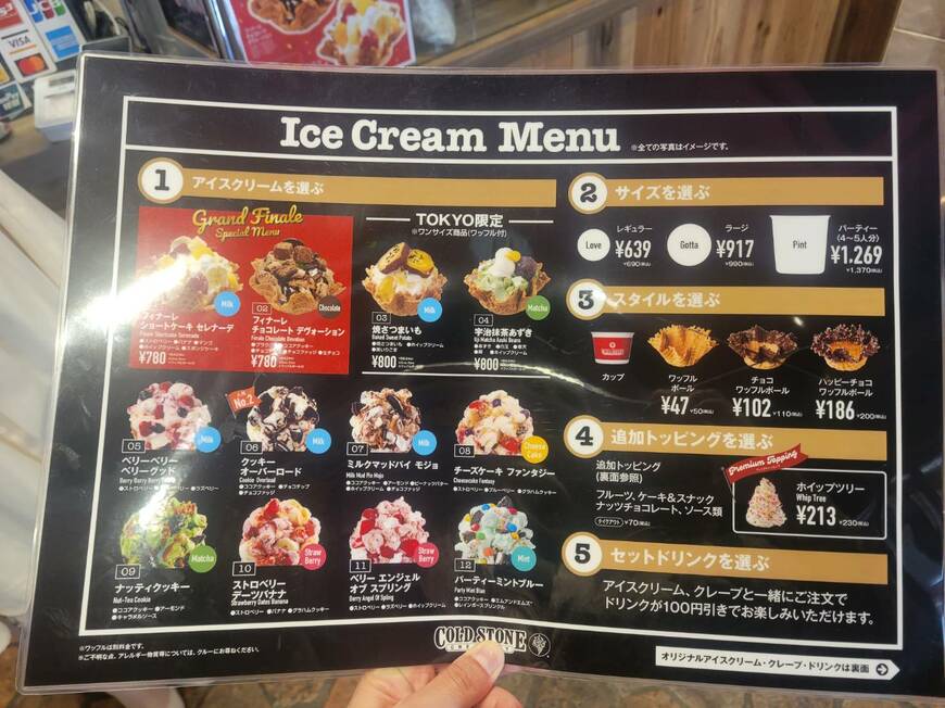 メニュー表のもう片面