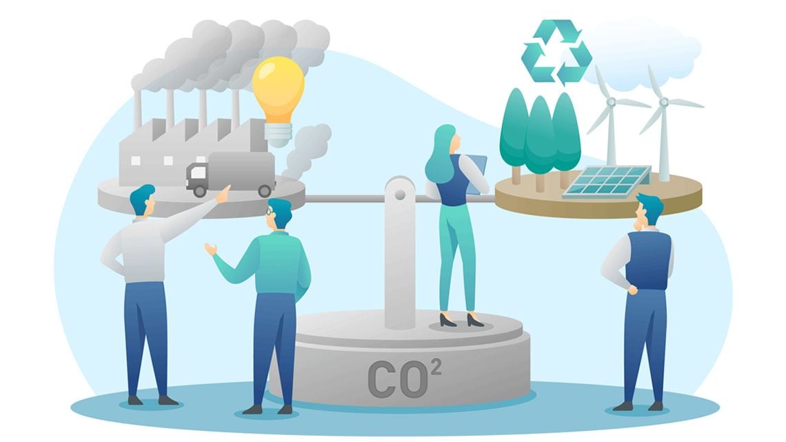 脱炭素のイメージイラスト