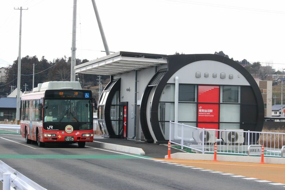 気仙沼線BRTの南気仙沼駅（筆者撮影）