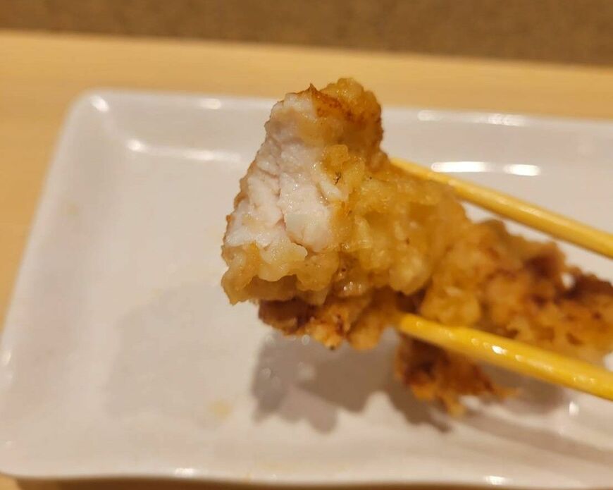 一口かじった鶏天