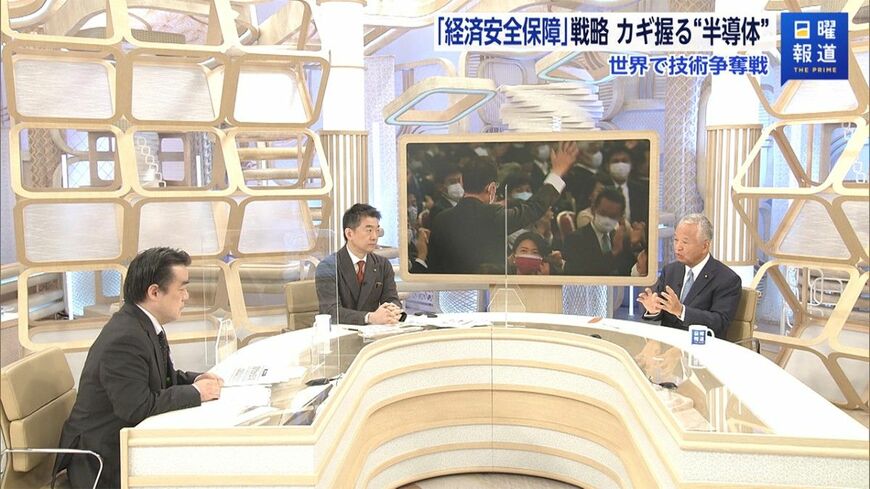 閣僚人事の最終調整が続く中で党幹事長のテレビ出演は異例のことだった（写真：FNNプライムオンライン）この記事の画像を見る(◯枚)
