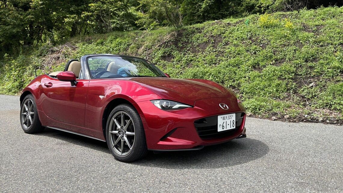 ロードスターの未来をロードスターに乗ってロードスターのミーティングで聞いた(筆者撮影)