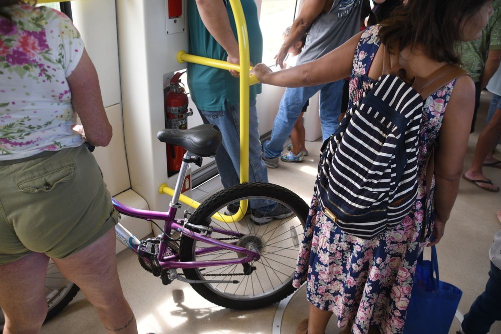 自転車も持ち込み可能（記者撮影）