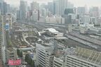 30階から見た高輪ゲートウェイ駅
