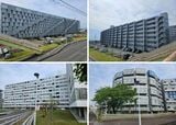 左上から時計回りに、高橋棟、ディラー棟、ホーリィ棟、妹島棟が並ぶ（写真：筆者撮影）