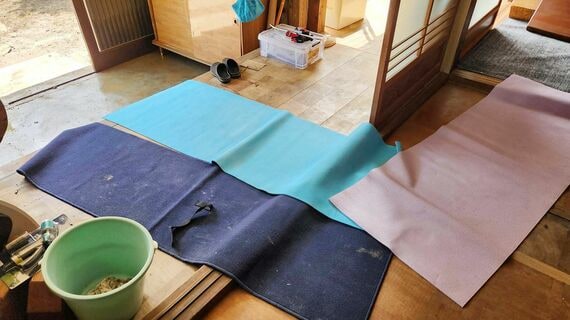 ヨガマットで養生した例