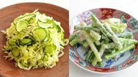 食卓充実､味覚を新鮮にする｢副菜2品｣すぐ作る技 浅漬風サラダとにんにくの芽･明太マヨあえ