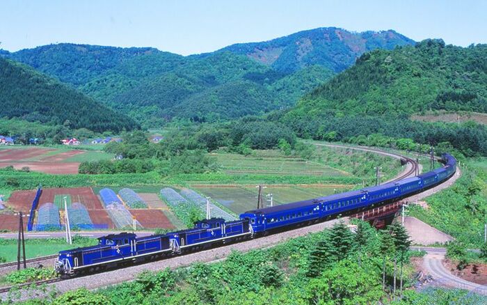 快走するDD51牽引の「北斗星」