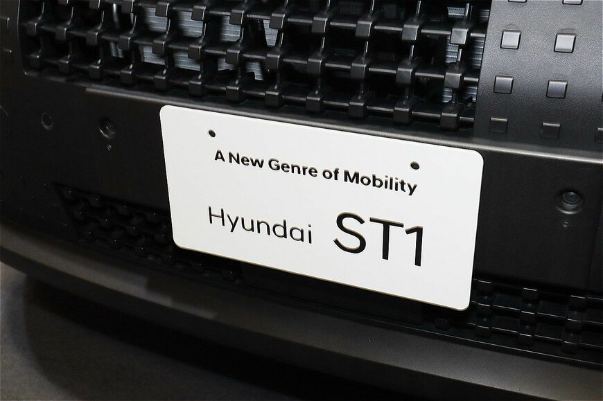 ホワイトハウスが展示していたヒョンデの商用BEV「ST1」（写真：筆者撮影）