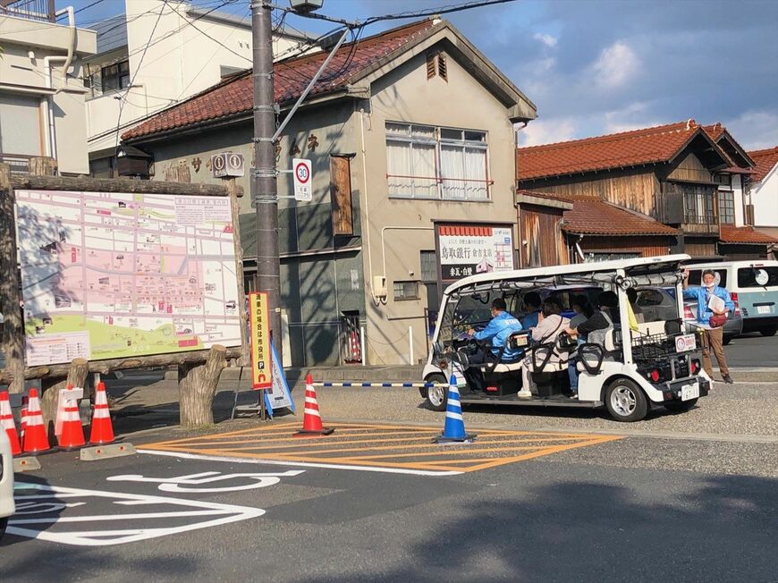 実証実験では観光エリアなどをめぐるルートが用意された（筆者撮影）