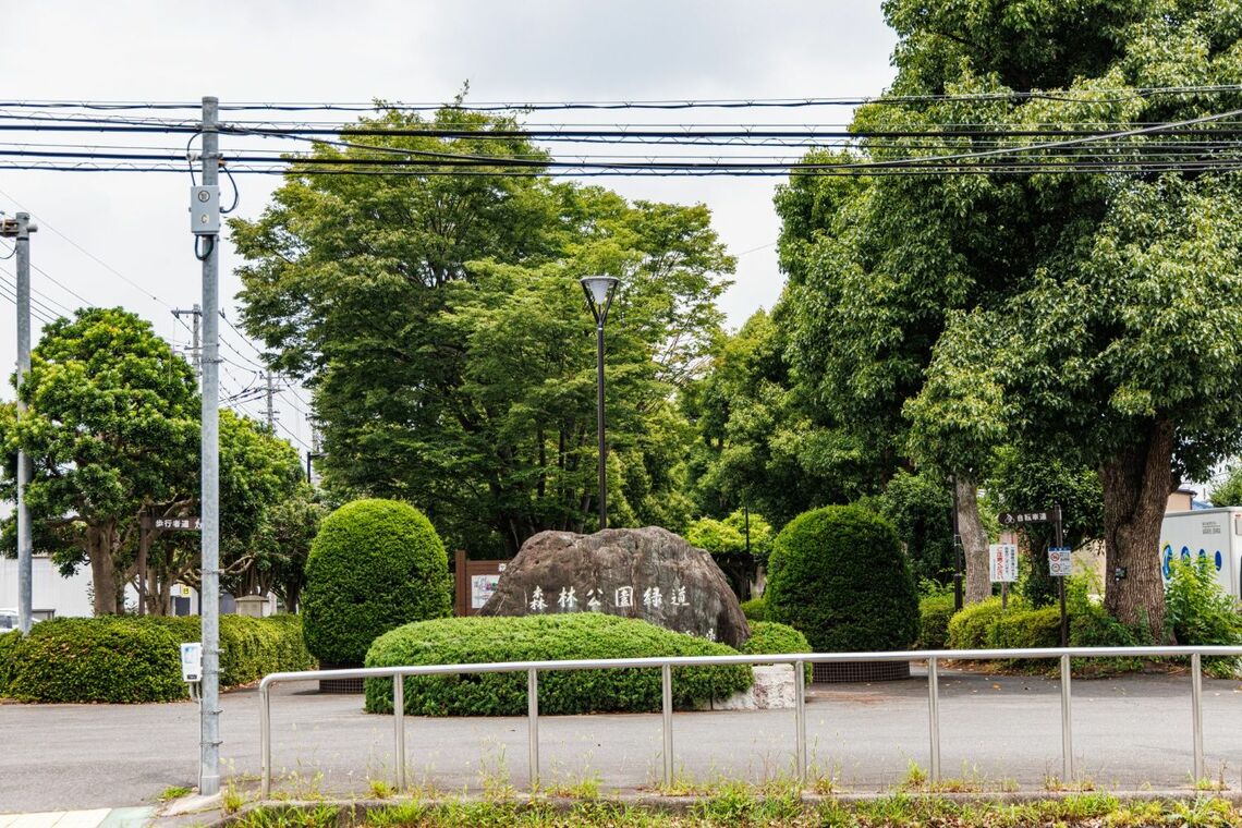 森林公園駅前の遊歩道