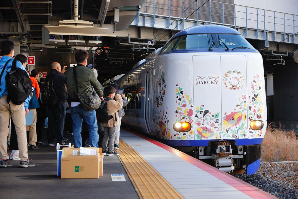 ツアー当日 新大阪駅に入線した271系団体専用列車（写真：村上悠太）