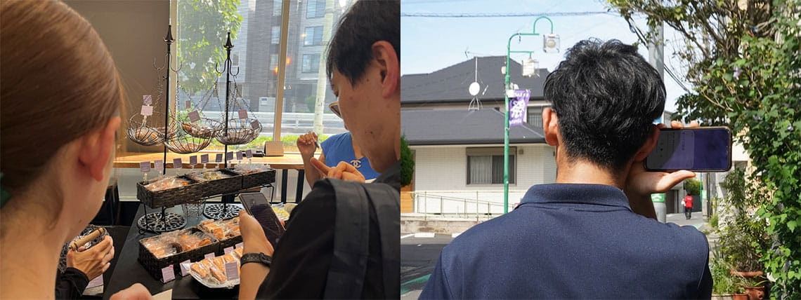 9月のLTAプレオープニングイベントで行われた、ICTツールを駆使して買い物をするワークショップの様子※タイトル上の写真もこの時に撮影されたもの