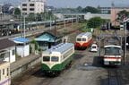 石岡駅で接続していた鹿島鉄道の駅構内