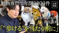 【獣医師も認める動物の義肢装具士】動物専門になったきっかけ／受注が「月1件」からのスタート／獣医師に認められる存在に／試作品の山／3Dプリンターの活用【ドキュメンタリー 仕事図鑑（島田旭緒）】