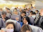 お別れフライトの機内