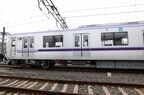さまざまな色調の紫のラインが入った側面