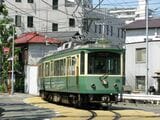 龍口寺前の急カーブを行く20形（撮影：南正時）
