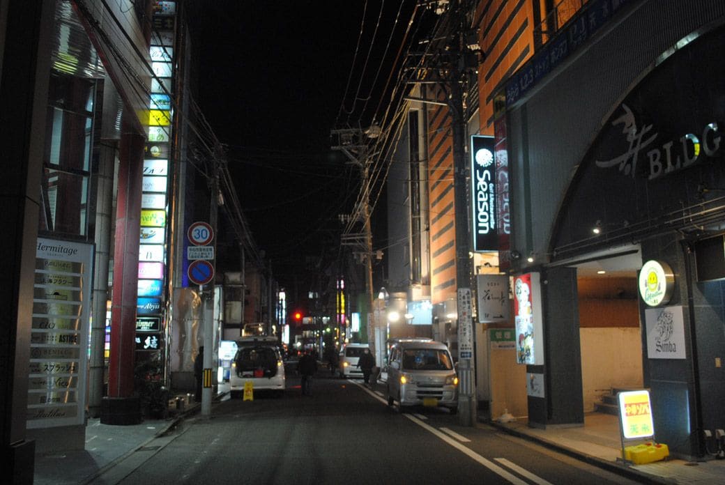 歓楽街の一角