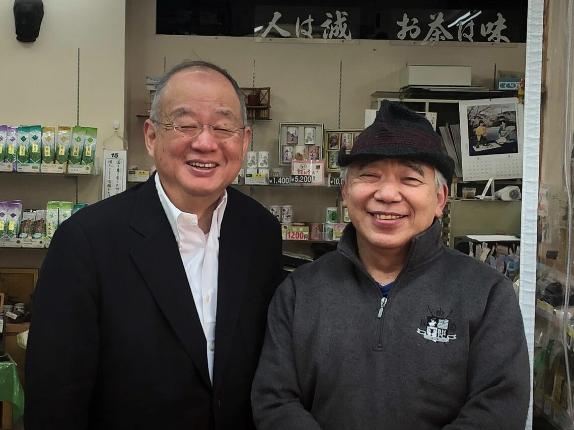 商店街の復興に尽力してきた森崎さん（左）と伊東正和さん（筆者撮影）