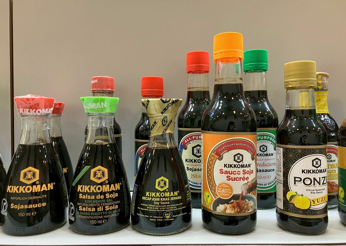 海外で生産・販売されているキッコーマン商品の一部（画像：提供画像）