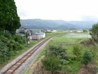 外輪山の内側に入った豊肥線の線路